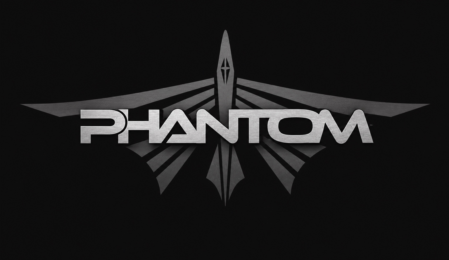 シルバーの翼とPHANTOM文字を組み合わせた公式ロゴ
